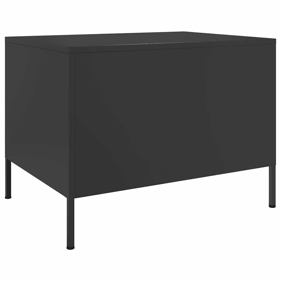 Table basse noir 68x50x50,5 cm acier - 7