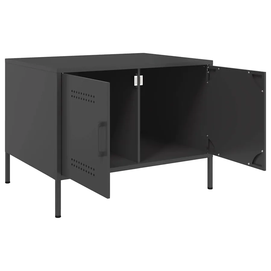 Table basse noir 68x50x50,5 cm acier - 8