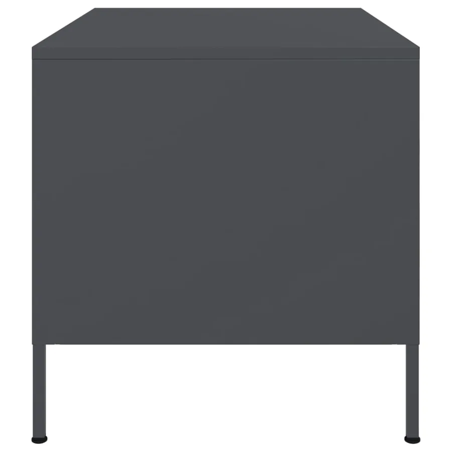 Table basse anthracite 68x50x50,5 cm acier - 6