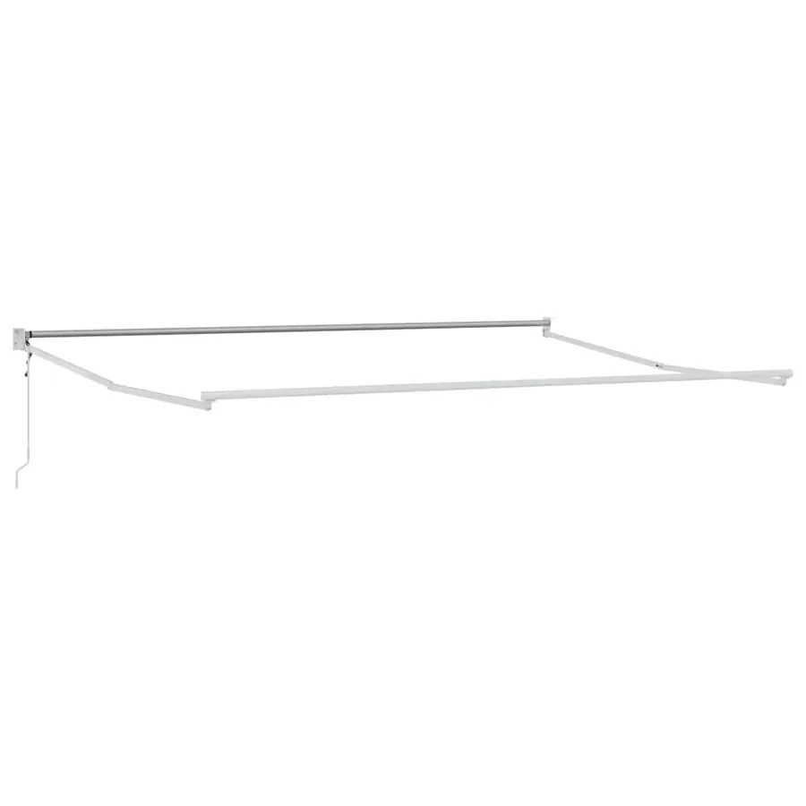 Auvent rétractable anthracite et blanc 4x3 m tissu et aluminium - 5