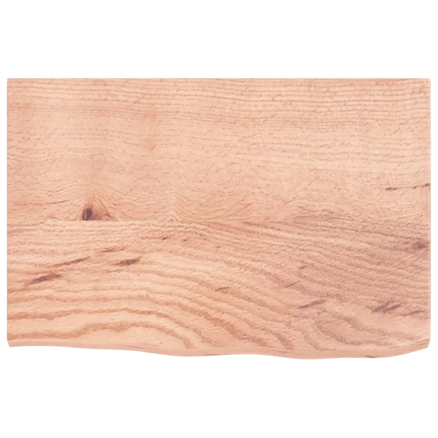 Étagère de vasque murale acier et bois de chêne massif - 8