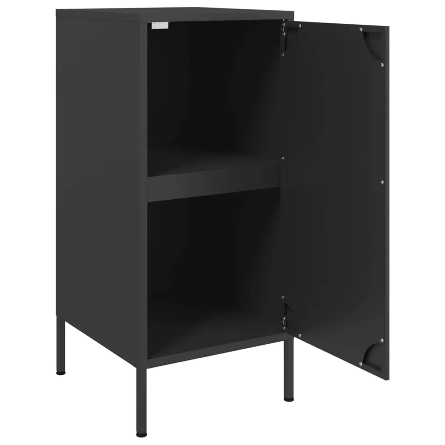 Buffets 2 pcs noir 36x39x79 cm acier - 10