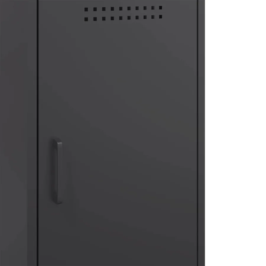 Buffets 2 pcs noir 36x39x79 cm acier - 13