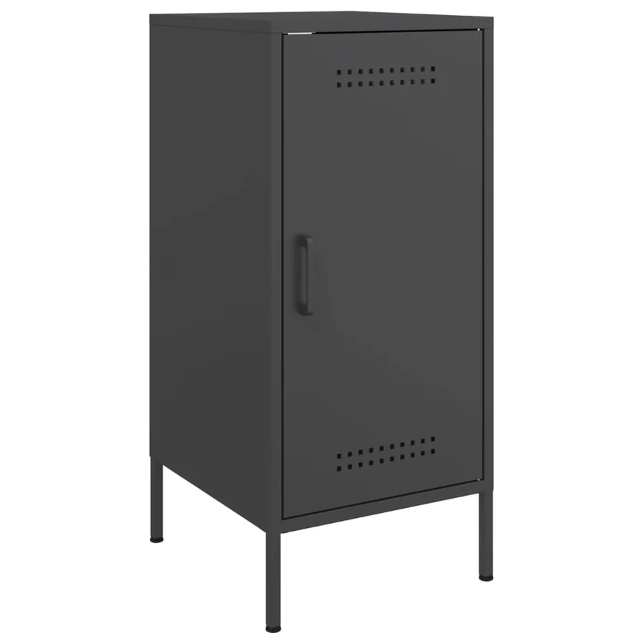 Buffets 2 pcs noir 36x39x79 cm acier - 6