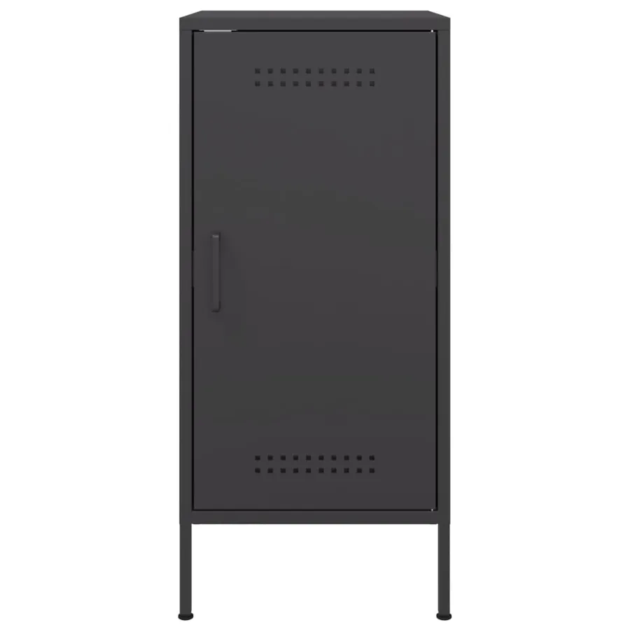 Buffets 2 pcs noir 36x39x79 cm acier - 7