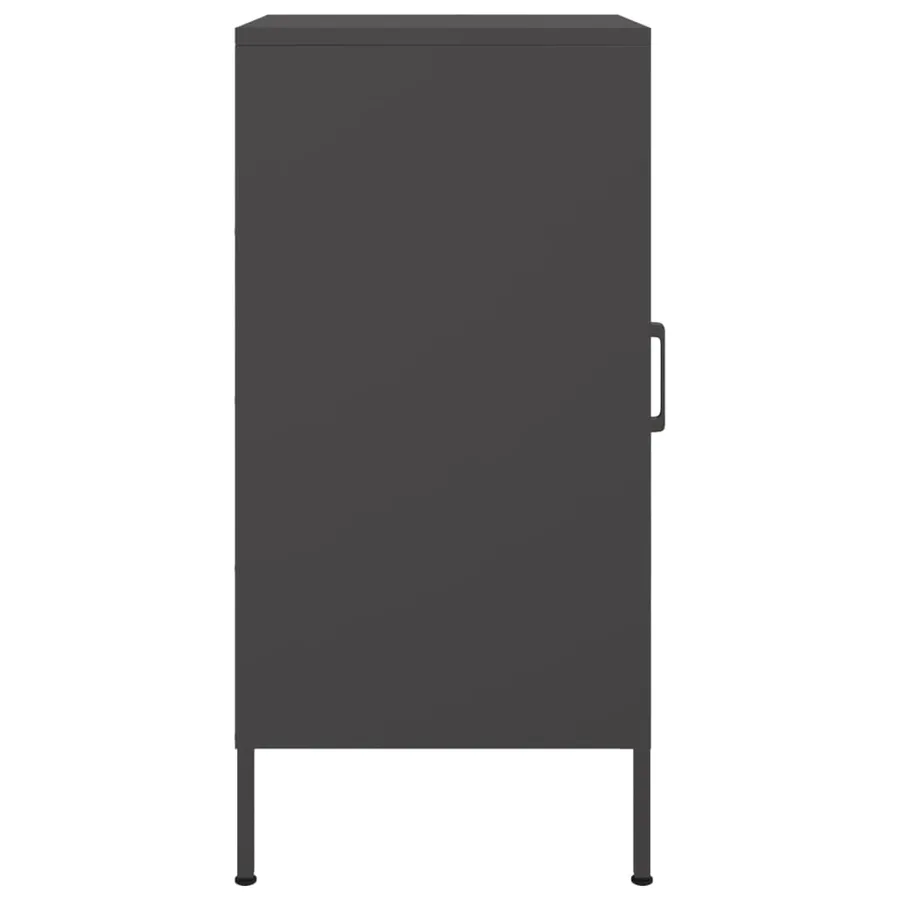 Buffets 2 pcs noir 36x39x79 cm acier - 8