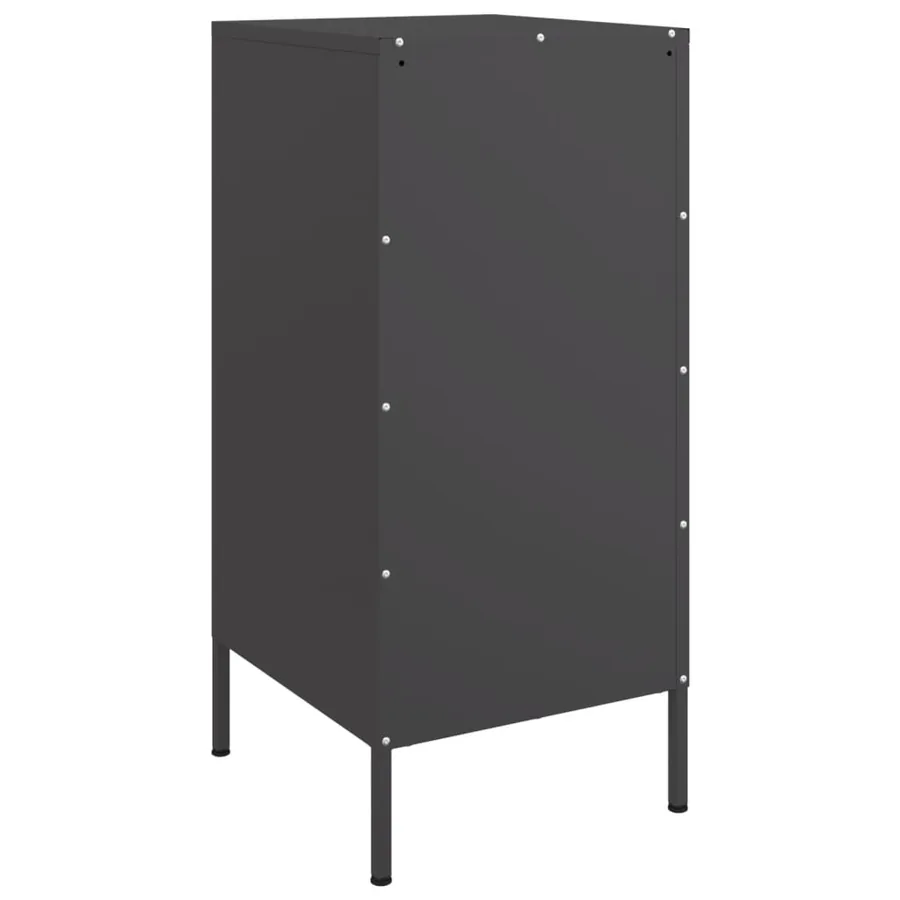 Buffets 2 pcs noir 36x39x79 cm acier - 9