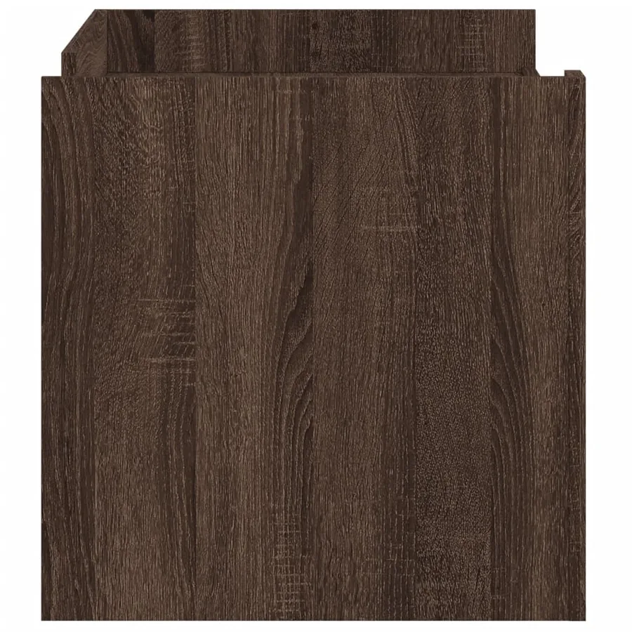 Table basse chêne marron 100x50x50 cm bois d'ingénierie - 5