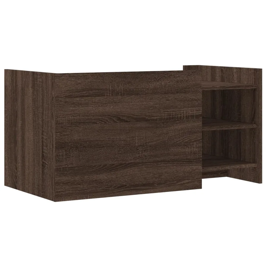 Table basse chêne marron 100x50x50 cm bois d'ingénierie - 6