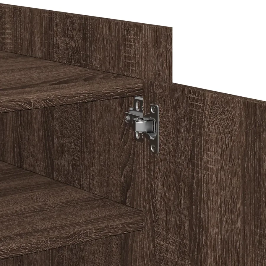 Table basse chêne marron 100x50x50 cm bois d'ingénierie - 9