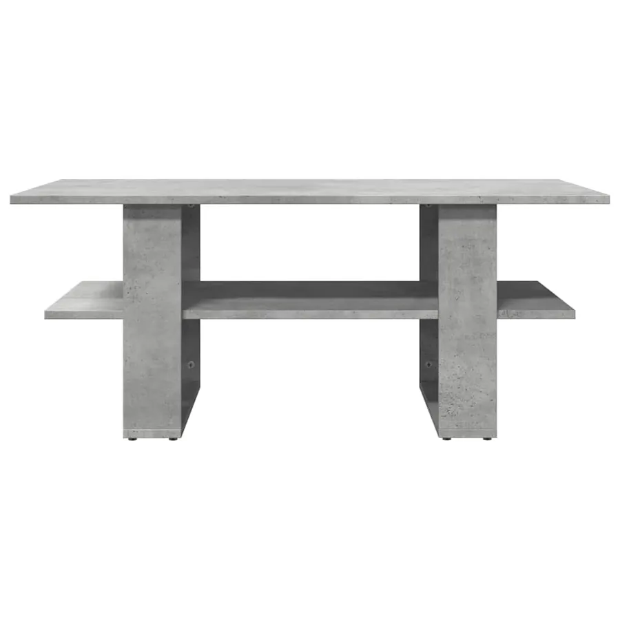 Table basse gris béton 102x55x42 cm bois d'ingénierie - 3