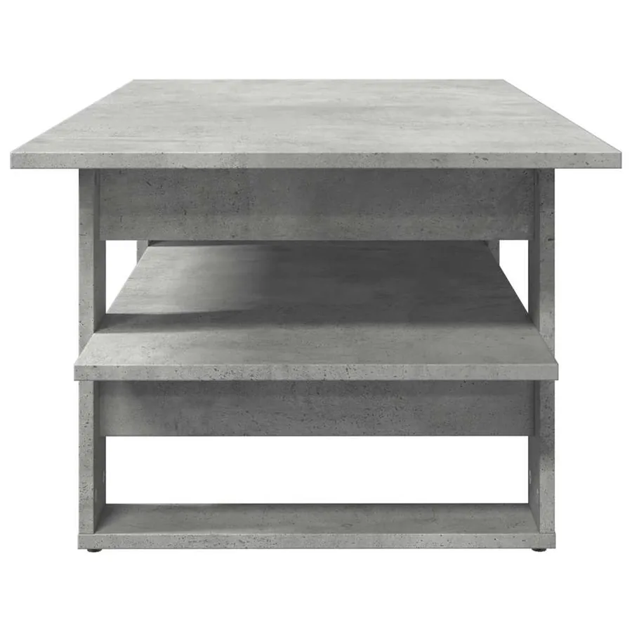 Table basse gris béton 102x55x42 cm bois d'ingénierie - 4