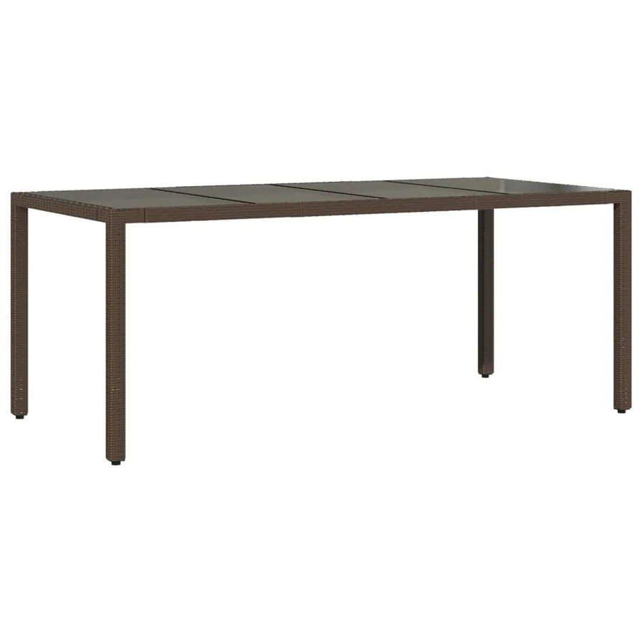 Ensemble de bistro de jardin 9 pcs coussins marron poly rotin - 4