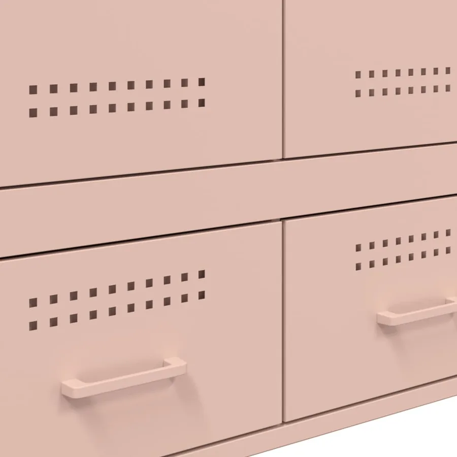 Buffet haut rose 68x39x101,5 cm acier - 11