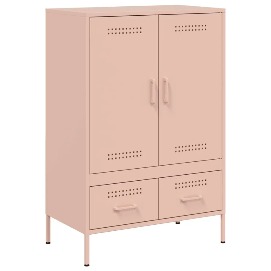 Buffet haut rose 68x39x101,5 cm acier - 2