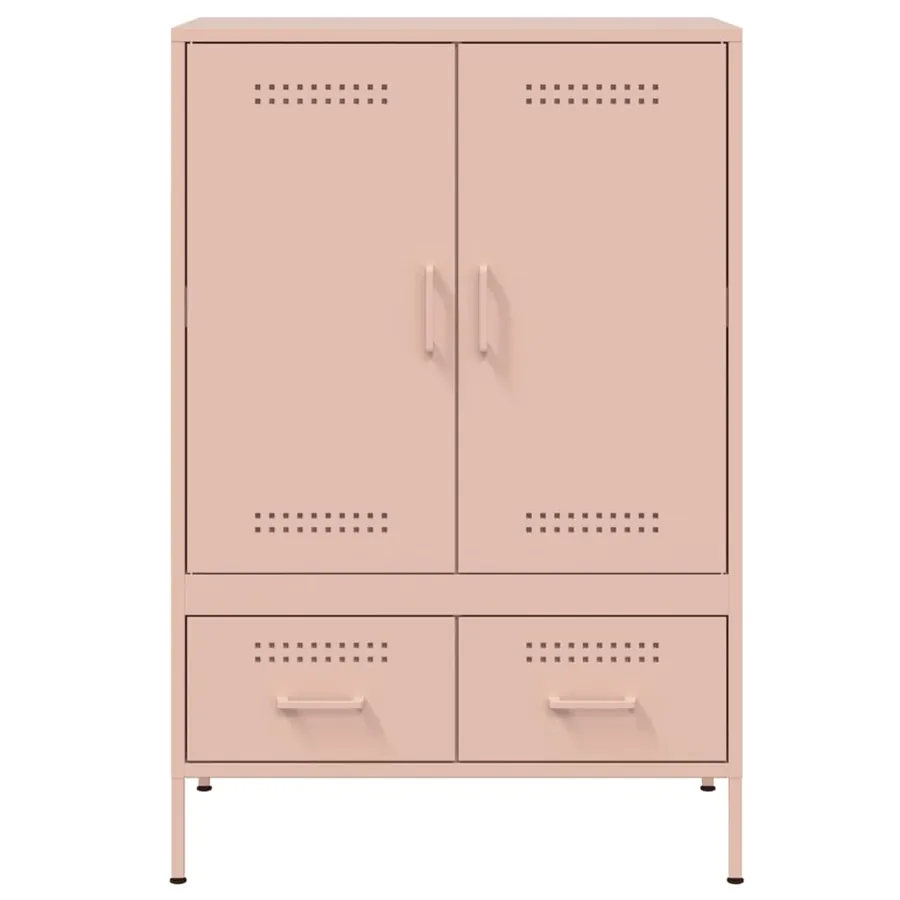 Buffet haut rose 68x39x101,5 cm acier - 6
