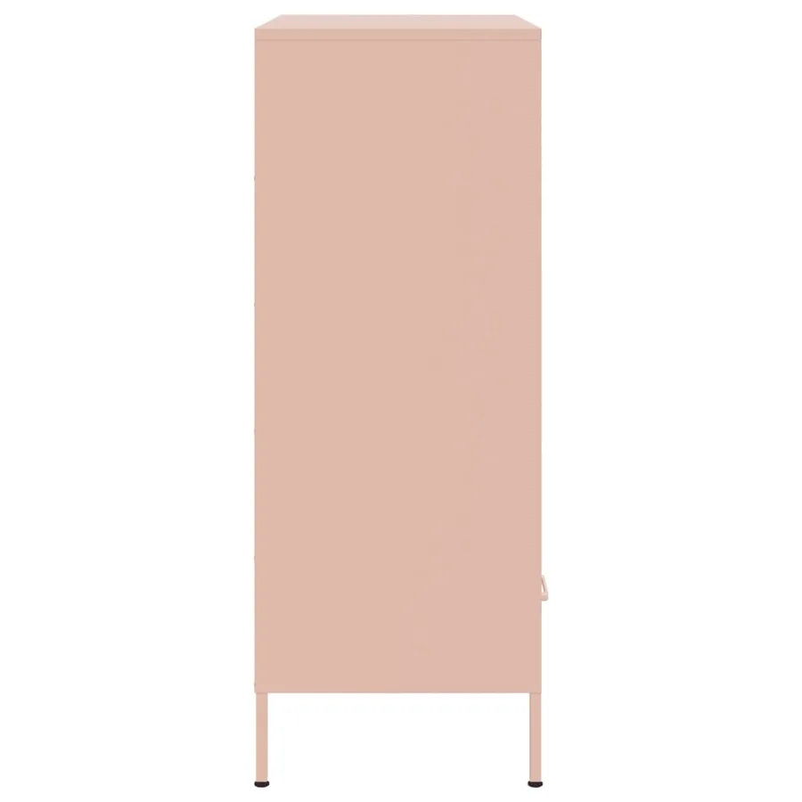 Buffet haut rose 68x39x101,5 cm acier - 7