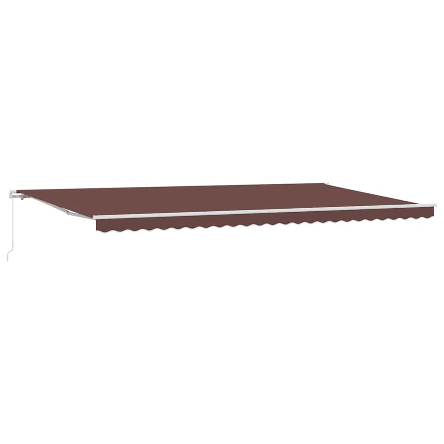Auvent manuel rétractable marron 600x300 cm - 2