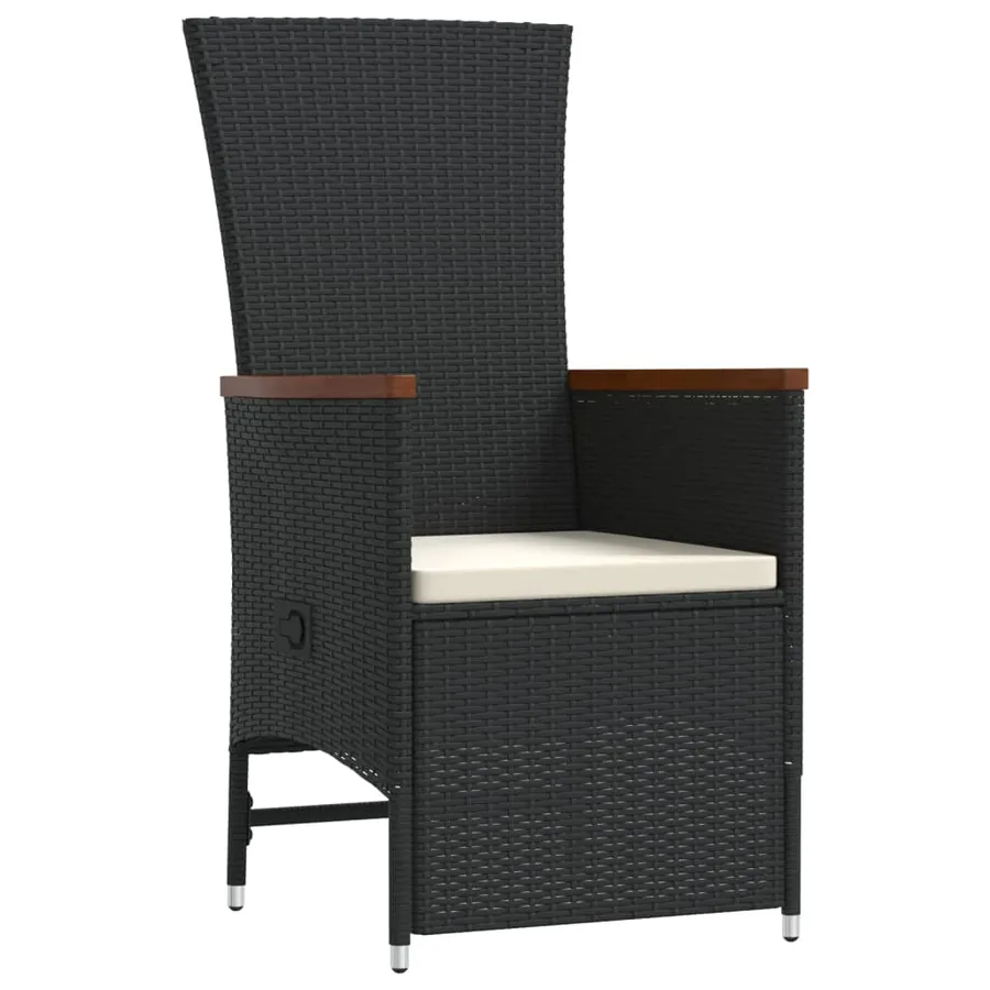 Ensemble à manger de jardin 11 pcs coussins noir résine tressée - 5