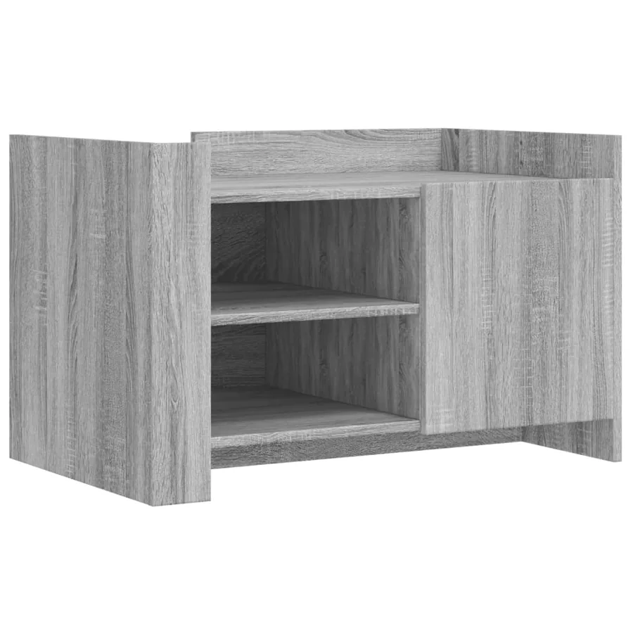 Table basse sonoma gris 80x50x50 cm Bois d'ingénierie - 2
