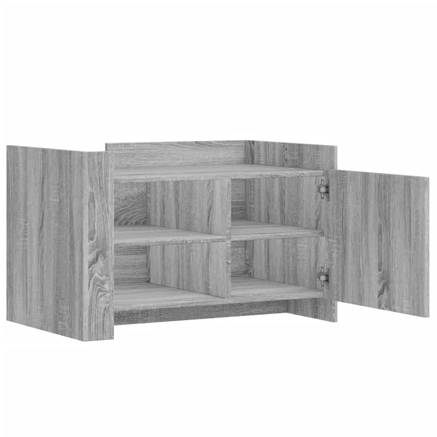 Table basse sonoma gris 80x50x50 cm Bois d'ingénierie - 7