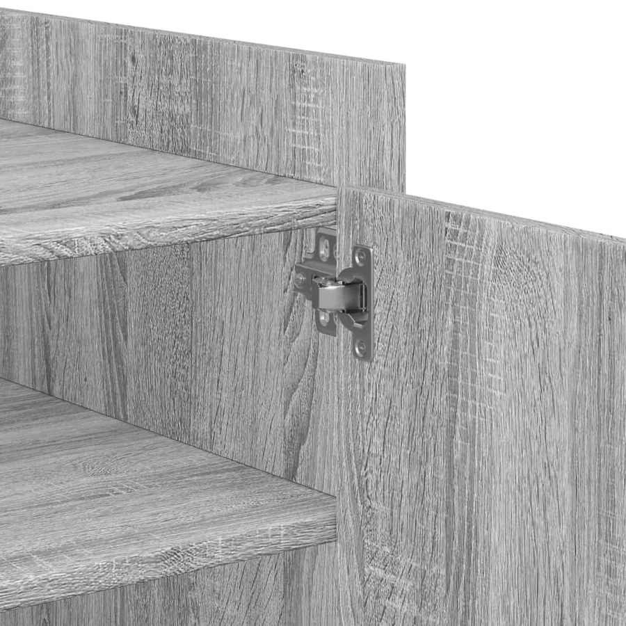 Table basse sonoma gris 80x50x50 cm Bois d'ingénierie - 9