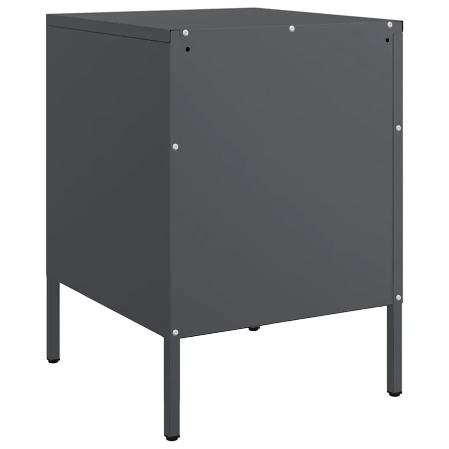 Tables de chevet 2 pcs anthracite 36x39x50,5 cm acier - 8