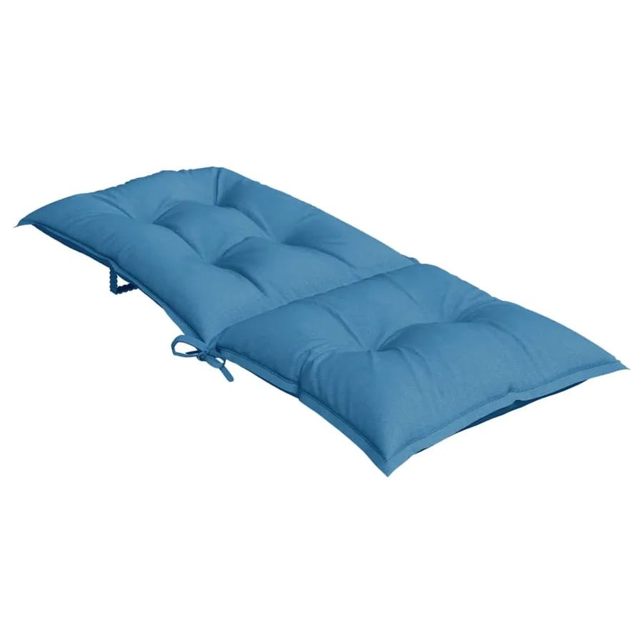 Coussins de chaise à dossier haut lot de 6 bleu mélangé tissu - 6