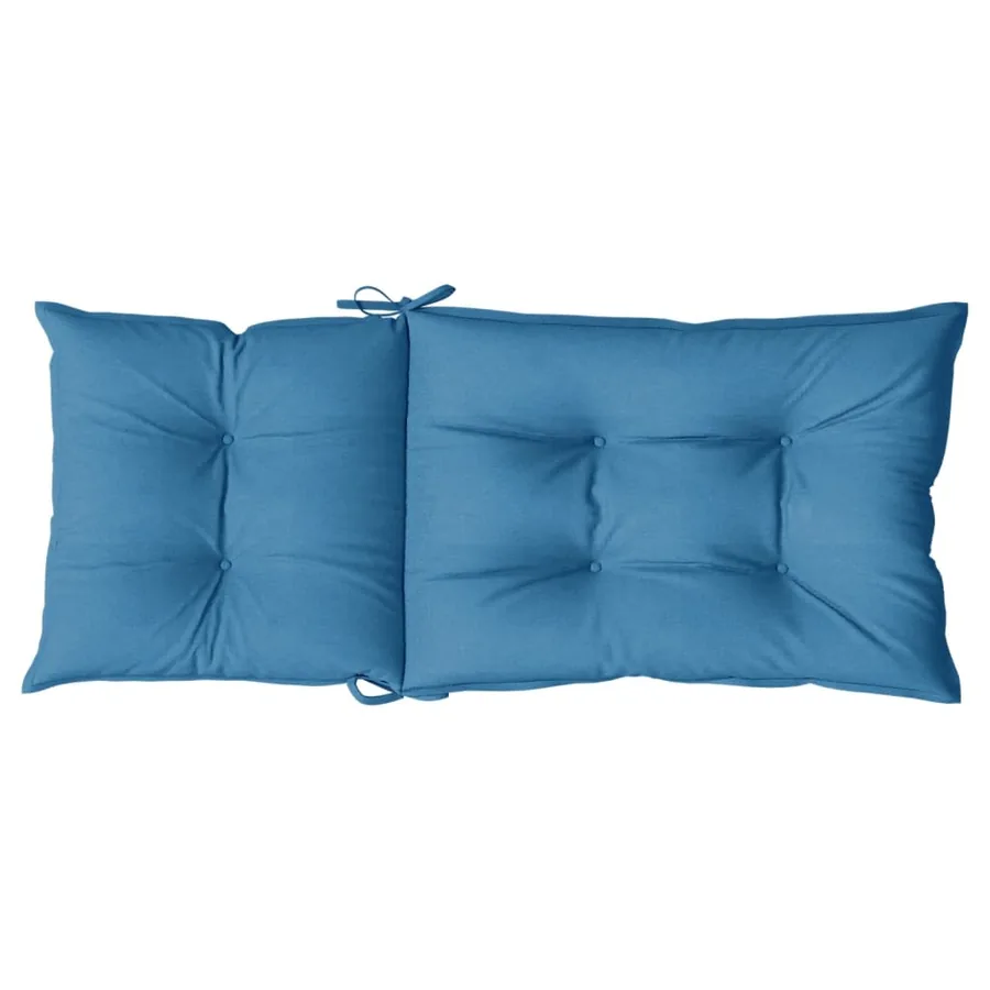 Coussins de chaise à dossier haut lot de 6 bleu mélangé tissu - 7