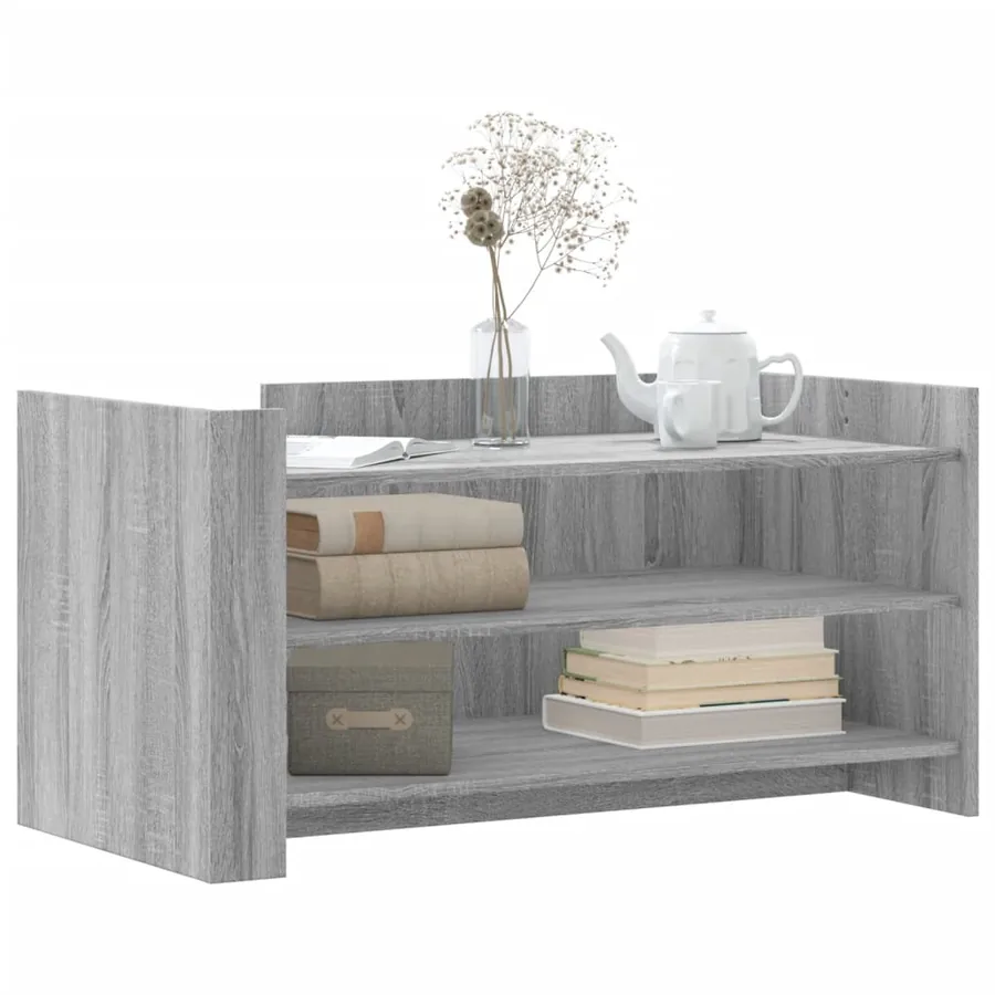 Table basse sonoma gris 100x50x50 cm bois d'ingénierie - 3