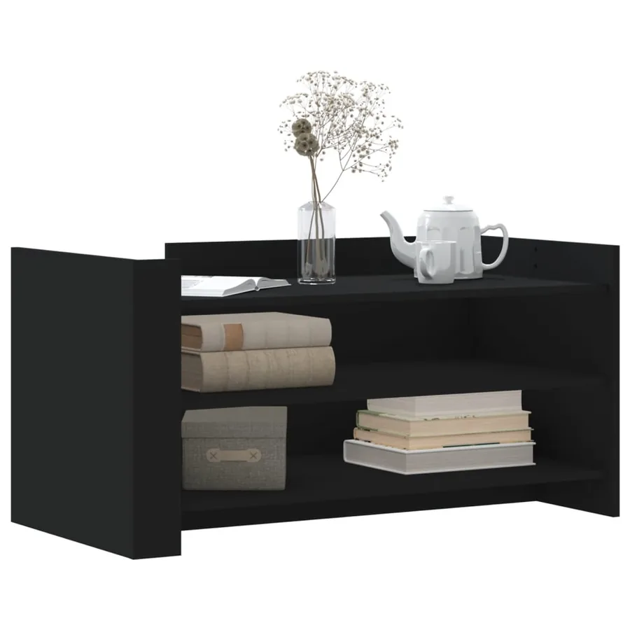 Table basse noir 100x50x50 cm bois d'ingénierie - 3