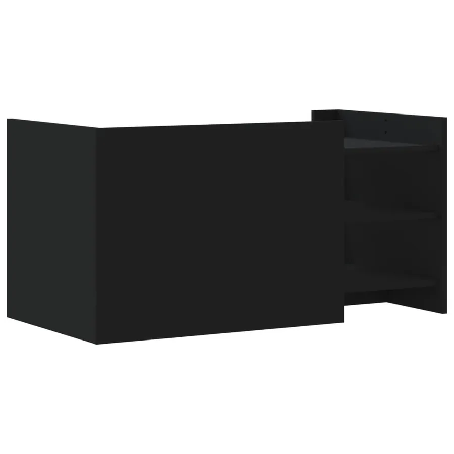 Table basse noir 100x50x50 cm bois d'ingénierie - 6