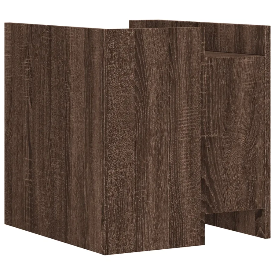 Table de chevet chêne marron 45x50x50 cm bois d’ingénierie - 6