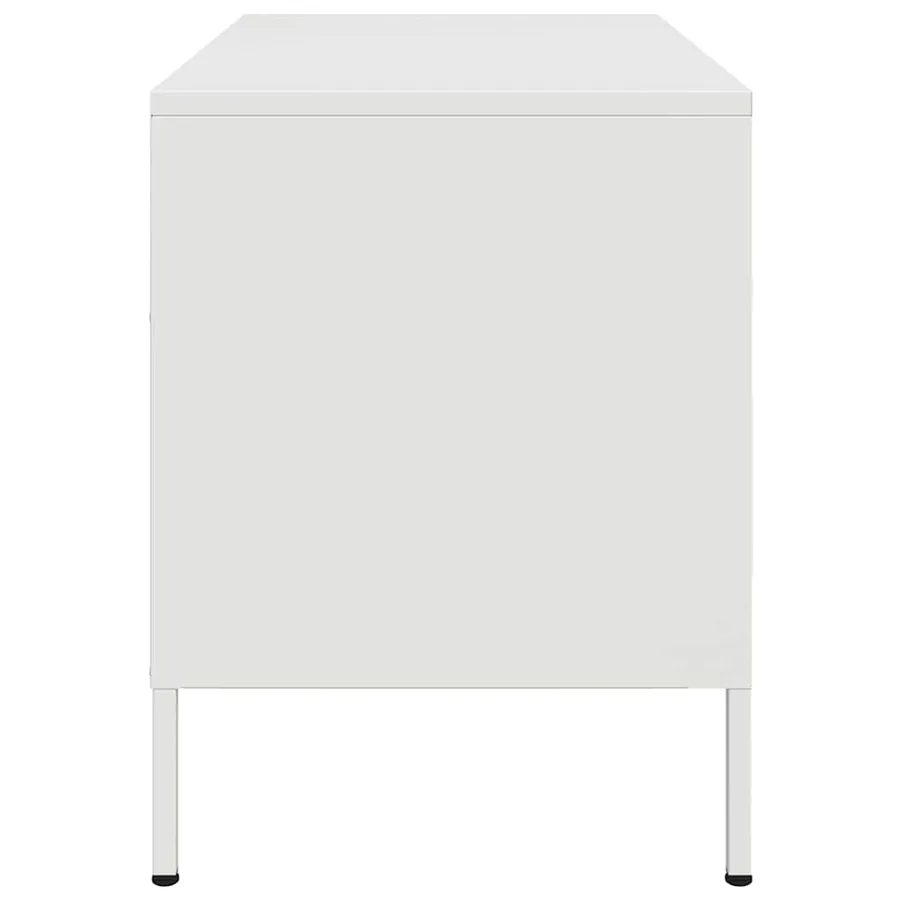 Meuble TV blanc 68x39x50,5 cm acier - 7