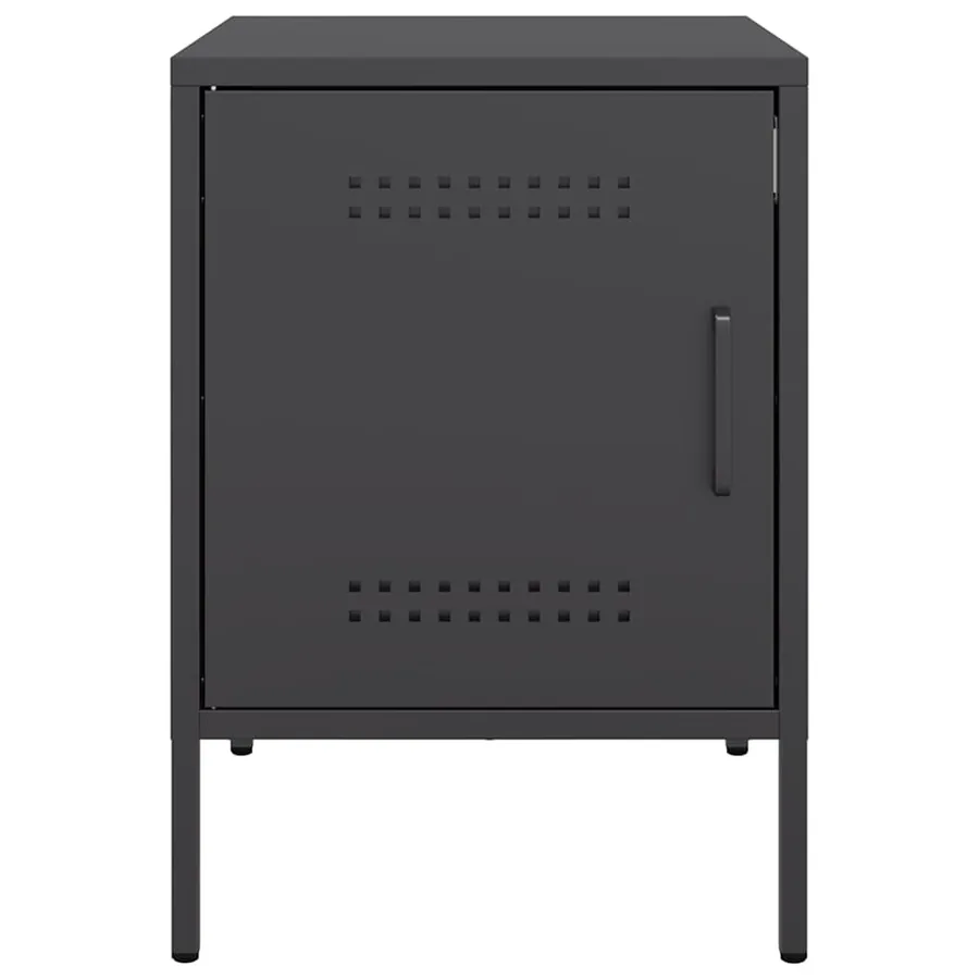 Table de chevet noir 36x39x50,5 cm acier - 6