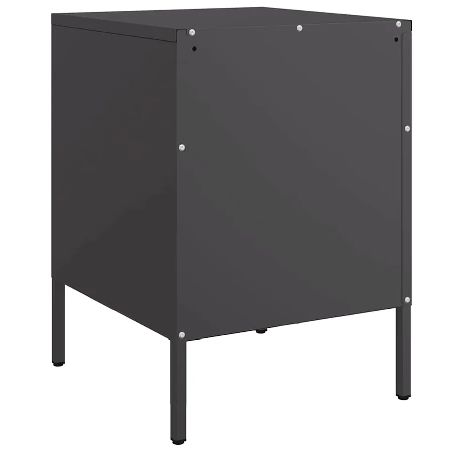 Table de chevet noir 36x39x50,5 cm acier - 8