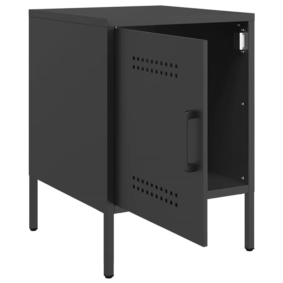 Table de chevet noir 36x39x50,5 cm acier - 9
