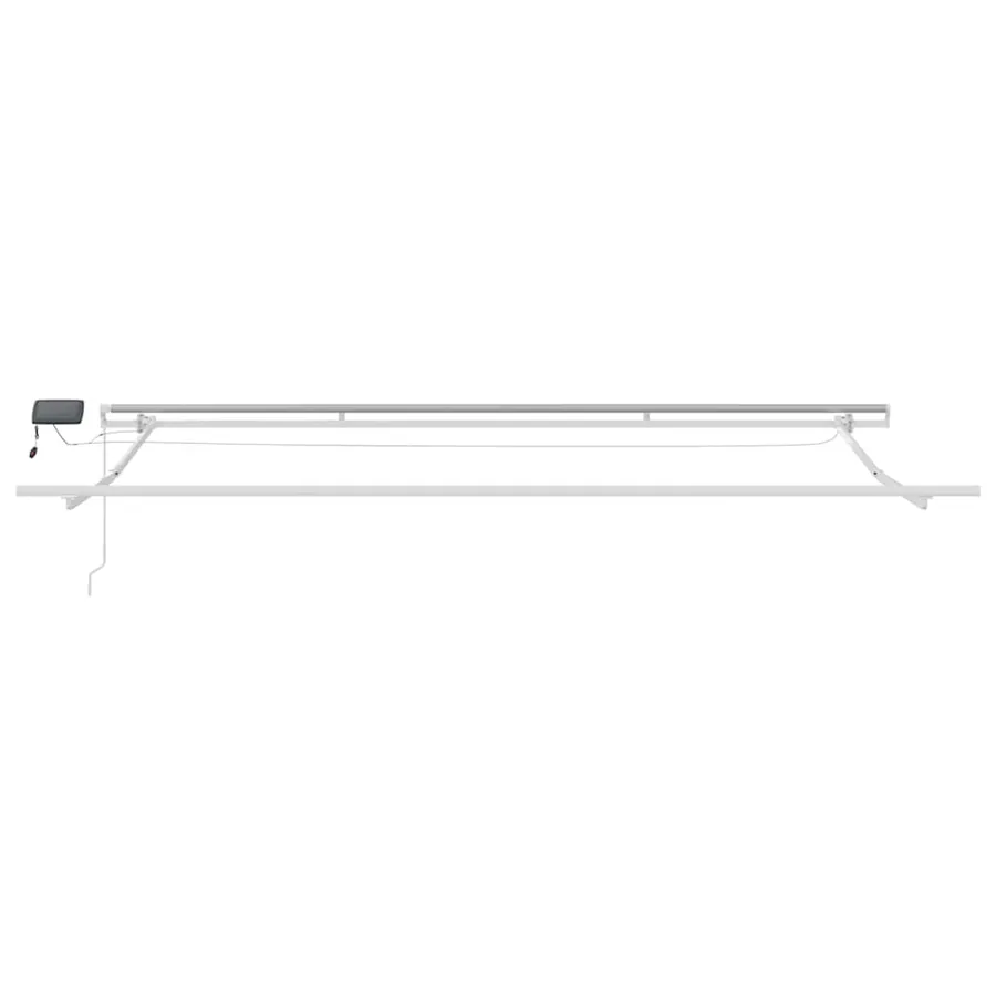 Auvent manuel rétractable avec LED anthracite blanc 500x300 cm - 13