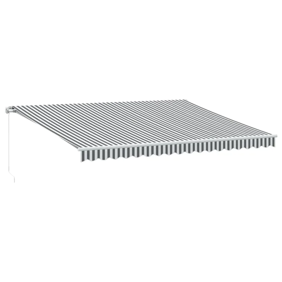 Auvent manuel rétractable avec LED anthracite blanc 450x350 cm - 2