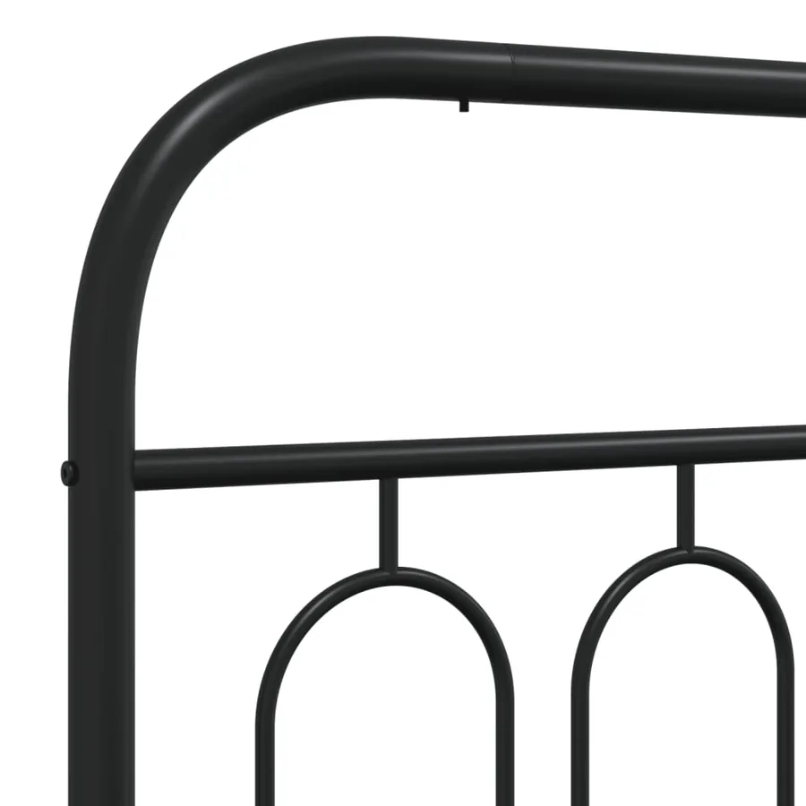 Cadre de lit métal sans matelas avec tête de lit noir 120x190cm - 7