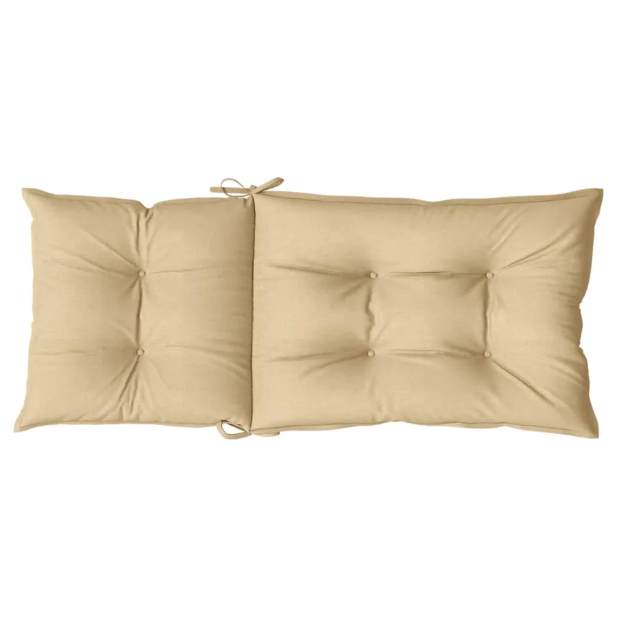 Coussins de chaise à dossier haut lot de 6 beige mélangé tissu - 7