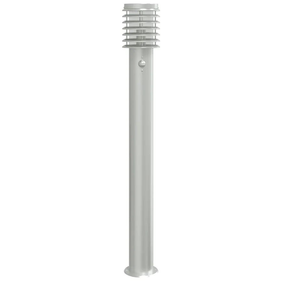 Lampadaire d'extérieur avec capteur argenté acier inoxydable - 4