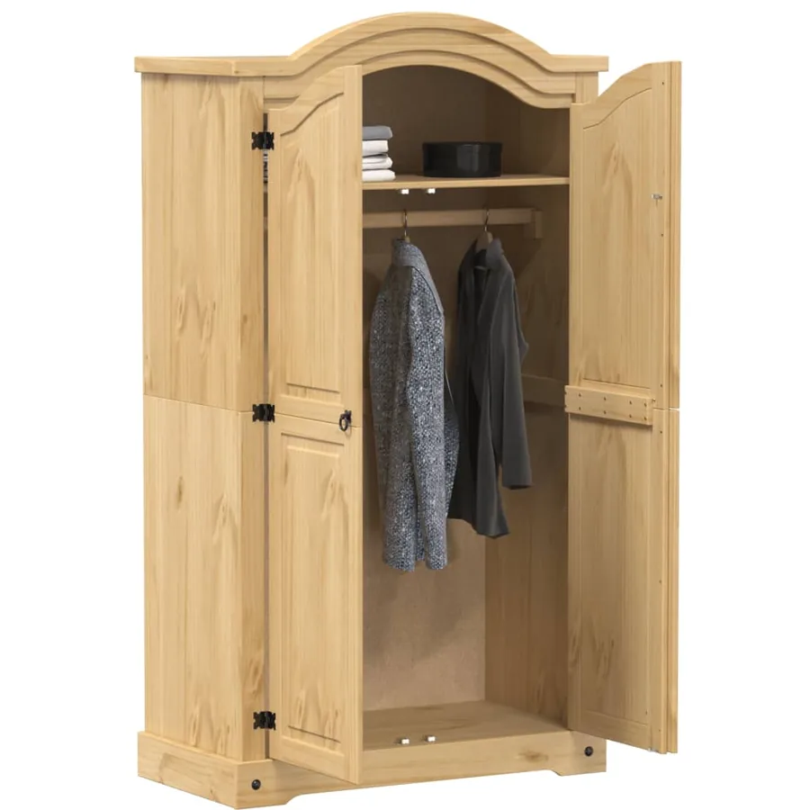Garde-robe Corona 102x52x186 cm bois de pin massif - 3