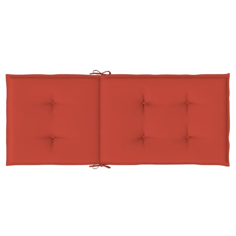 Coussins de chaise à dossier haut lot de 2 rouge mélangé tissu - 7