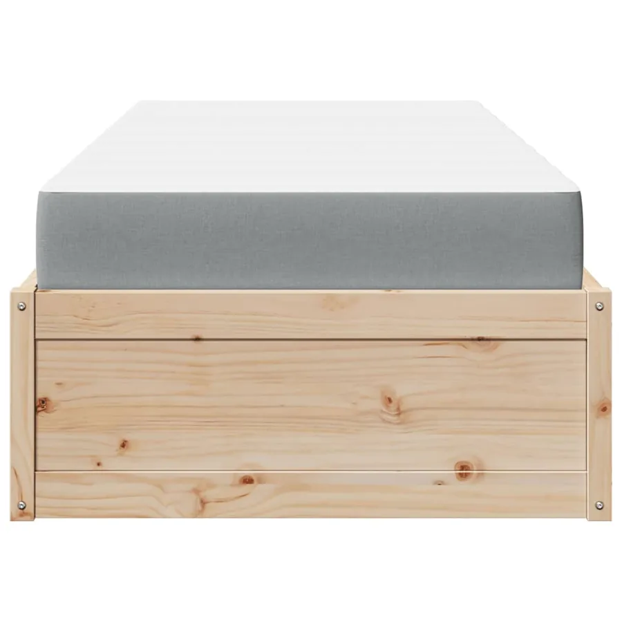 Lit avec matelas 90x190 cm bois massif de pin - 6