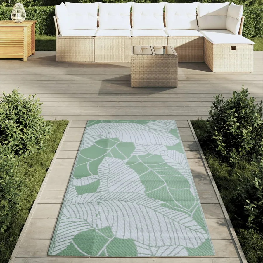 Tapis d'extérieur ARAKIL vert 80x150 cm PP - 3