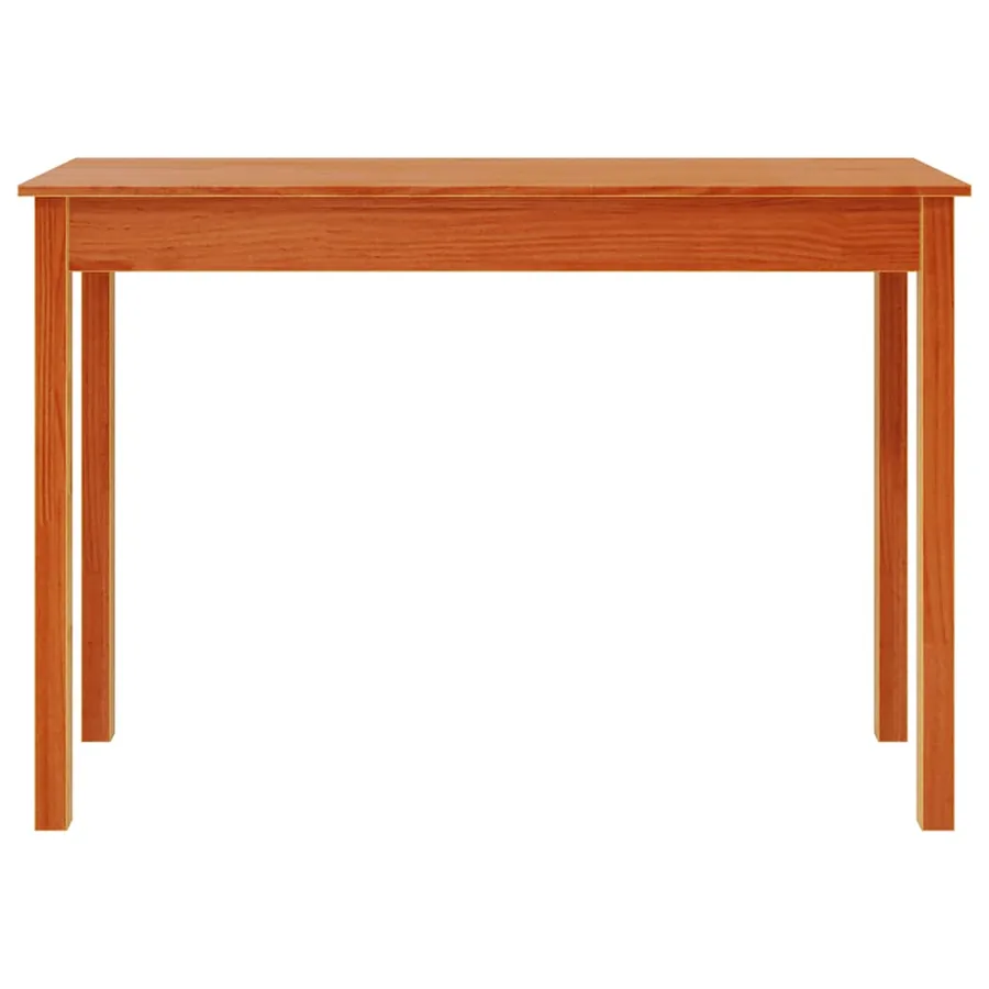 Table console marron miel 110x40x75 cm bois massif de pin - 5