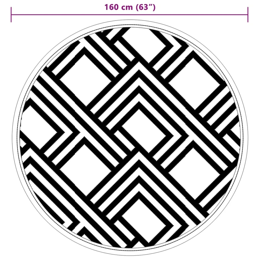 Tapis d'extérieur ARAKIL gris Ø160 cm PP - 6