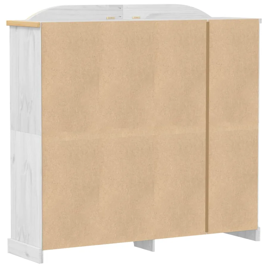 Garde-robe Corona blanc 194x52x186 cm bois de pin massif - 6