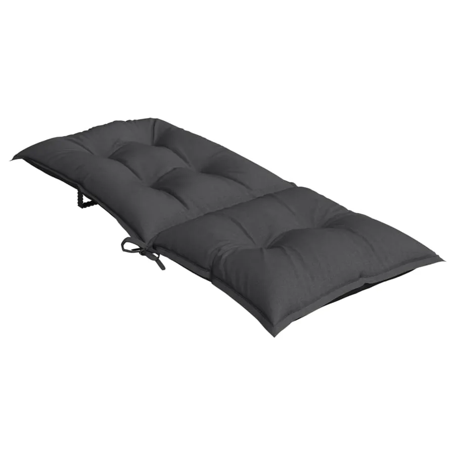 Coussins de chaise à dossier haut lot de 2 anthracite mélangé - 6